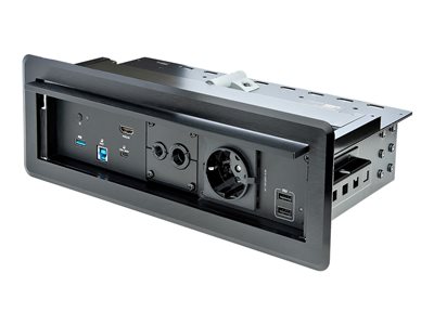  STARTECH.COM  Conference Room Docking Station with Power/Charging; Table Connectivity AV Box, Universal USB-C Laptop Dock, 60W PD, 4K HDMI, USB Hub, Audio, 1x AC Outlet, 2xUSB Charge Ports - Works w/ Zoom & Teams (KITBXDOCKPEU) - estación de conexión - USB-C - HDMI - GigEKITBXDOCKPEU