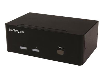  STARTECH.COM  Conmutador KVM de 2 puertos con VGA doble y concentrador USB 2.0 de 2 puertos - Switch KVM con Hub USB y Audio - conmutador KVM / audio / USB - 2 puertosSV231DVGAU2A