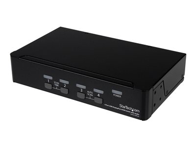  STARTECH.COM  Conmutador Switch KVM 4 puertos Vídeo DisplayPort DP Hub Concentrador USB 2.0 Audio - 2560x1600 - conmutador KVM / audio / USB - 4 puertosSV431DPUA