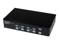 StarTech.com Conmutador Switch KVM 4 Puertos Vídeo DVI con Doble Enlace - Audio USB 2.0  - 5x DVI-D Hembra - 2x USB A Hembra - 2560x1600 - conmutador KVM / audio / USB - 4 puertos