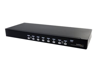  STARTECH.COM  Conmutador Switch KVM 8 Puertos de Vídeo VGA USB 2.0 y Audio - 1U Rack Estante - 9x HD15 Hembra - 2x USB A Hembra - conmutador KVM / audiSV831DUSBAU