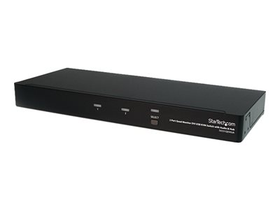  STARTECH.COM  Conmutador Switch KVM de 2 Ordenadores 4 Monitores DVI VGA Audio 4 Puertos USB 2560x1600 - conmutador KVM / audio / USB - 2 puertosSV231QDVIUA