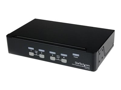  STARTECH.COM  Conmutador Switch Profesional  KVM 4 Puertos Vídeo VGA - USB - Hasta 1920x1440 - conmutador KVM - 4 puertosSV431USB