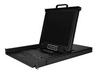 StarTech.com Consola KVM de 16 Puertos para Montaje en Rack con Cables de 1,8m - Teclado QWERTY - Conmutador KVM integrado con monitor LCD de 17