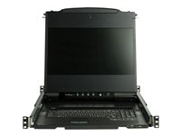 StarTech.com Consola KVM de Doble Carril HD 1080p para Rack de Servidores - Teclado QWERTY - KVM de 1 Puerto DVI/VGA con Monitor LCD de 17