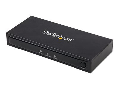  STARTECH.COM  Conversor Adaptador de Video Compuesto o S-Video a HDMI con Audio - 720p - NTSC y PAL - para Mac y Windows (VID2HDCON2) - vídeo conversor - negroVID2HDCON2