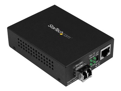  STARTECH.COM  Conversor Compacto de Medios Ethernet Gigabit a Fibra Multimodo LC - 550m - Con transceptor MM SFP - conversor de soportes de fibra - 10Mb LAN, 100Mb LAN, GigEMCM1110MMLC