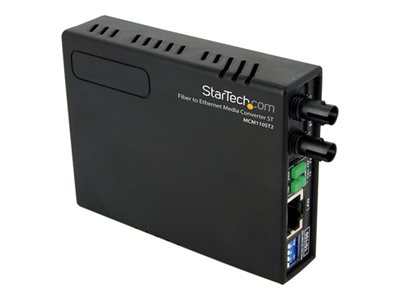  STARTECH.COM  Conversor de Medios Ethernet 10/100 RJ45 a Fibra Óptica Multimodo ST - 2Km - 1x RJ45 Hembra - 1x ST Hembra - conversor de soportes de fibMCM110ST2EU