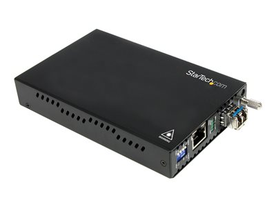  STARTECH.COM  Conversor de Medios Gigabit Ethernet a Fibra Multi Modo Conector LC - 1x RJ45 Hembra - 1x LC Hembra - 550m - conversor de soportes de fibET91000LC2