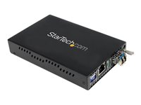 StarTech.com Conversor de Medios Gigabit Ethernet a Fibra Óptica Monomodo LC - 1x RJ45 Hembra - 40km - conversor de soportes de fibra - GigE