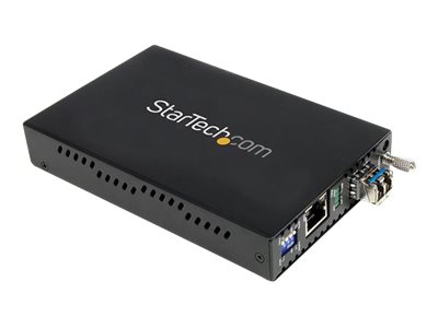  STARTECH.COM  Conversor de Medios Gigabit Ethernet a Fibra Óptica Monomodo LC - 1x RJ45 Hembra - 40km - conversor de soportes de fibra - 1GbEET1000S40LC2