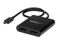 StarTech.com Divisor Multiplicador USB-C a DisplayPort de 2 Puertos - Hub Concentrador MST DP para 2 Monitores - Splitter - Adaptador DisplayPort - USB-C a DisplayPort - 38.6 m