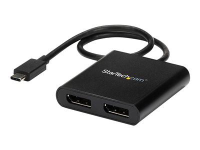  STARTECH.COM  Divisor Multiplicador USB-C a DisplayPort de 2 Puertos - Hub Concentrador MST DP para 2 Monitores - Splitter - Adaptador DisplayPort - USB-C a DisplayPort - 38.6 mMSTCDP122DP