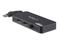 StarTech.com Docking Station USB 3.0 para Dos Monitores DisplayPort - Replicador de Puertos USB 3.0 para Ordenador Portátil Red Gigabit - estación de conexión - USB - 2 x DP - GigE