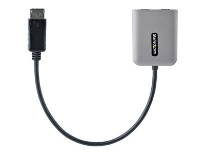  STARTECH.COM  DP to Dual HDMI MST HUB, Dual HDMI 4K 60Hz, DisplayPort Multi Monitor Adapter with 1ft (30cm) Cable, DP 1.4 Multi Stream Transport Hub, DMST14DP122HD