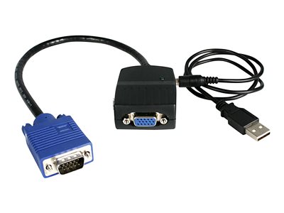  STARTECH.COM  Duplicador Divisor de Vídeo VGA 2 puertos Compacto Alimentado por USB - Cable Multiplicador Splitter 2 Salidas HD15 - bifurcador de vídeoST122LE