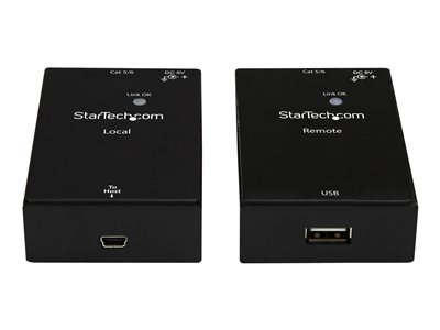  STARTECH.COM  Extensor 1 puerto USB 1.1 por cable Ethernet Cat5 Cat6 UTP RJ45 40m de alcance rango - prolongador USB - USB 2.0USB2001EXTV