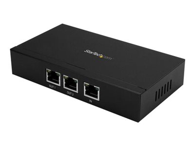  STARTECH.COM  Extensor Alargador de 2 Puertos Gigabit PoE+ - 802.3at y 802.3af - 100m - Repetidor PoE Extensor de LAN - extensor de red - 10Mb LAN, 100POEEXT2GAT