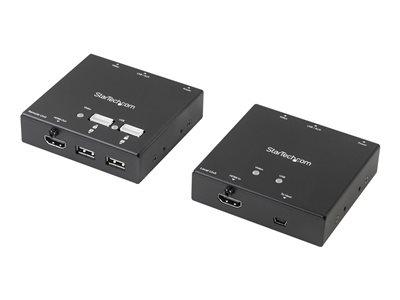  STARTECH.COM  Extensor HDMI por Cable CAT6 con Concentrador USB de 4 Puertos - 50m - 1080p - Alargador HDMI por Cable CAT6 o CAT5 - vídeo/audio/infrarrojos/alargador de USBST121USBHD