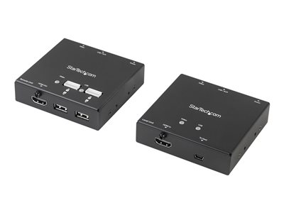  STARTECH.COM  Extensor HDMI por Cable CAT6 con Concentrador USB de 4 Puertos - 50m - 1080p - Alargador HDMI por Cable CAT6 o CAT5 - vídeo/audio/infrarrST121USBHD