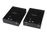 StarTech.com Extensor HDMI por CAT5 HDBaseT con Concentrador USB e IR - Alargador con Hub USB - 90m - Hasta 4K - vídeo/audio/infrarrojos/alargador de USB