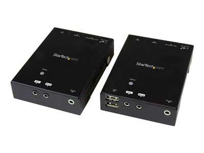  STARTECH.COM  Extensor HDMI por CAT5 HDBaseT con Concentrador USB e IR - Alargador con Hub USB - 90m - Hasta 4K - vídeo/audio/infrarrojos/alargador deST121HDBTU