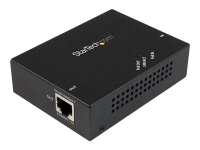  STARTECH.COM  Extensor PoE+ Gigabit 802.3at/af - Alargador de Alimentación por Ethernet - 100m - repetidor - 10Mb LAN, 100Mb LAN, 1GbEPOEEXT1GAT