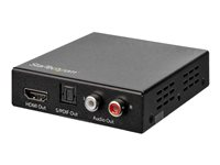 StarTech.com Extractor de Audio HDMI - 4K de 60Hz - Separador de Audio HDMI - HDR - con Audio Óptico Toslink - con Audio RCA Doble - extractor de señal de audio HDMI HD202A
