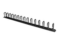 StarTech.com Gestor Organizador Vertical de Cableado con Anillas en D (D-ring) - 20U - 85cm - Panel Vertical de Gestión de Cables - juego de colocación de cables en aro D - 20U