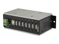 StarTech.com Hub Concentrador Ladrón USB 2.0 de 7 Puertos Industrial - Con protección de 15kV contra Descargas - de Montaje en Carril DIN - hub - 7 puertos - Conforme a la TAA