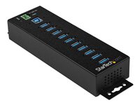 StarTech.com Hub Concentrador Ladron USB 3.0 de 10 Puertos con Adaptador de Alimentacion Externo - con Proteccion ESD de 350W (HB30A10AME) - hub - 10 puertos - Conforme a la TAA