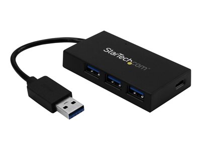  STARTECH.COM  Hub USB 3.0 de 4 Puertos - Hub USB Tipo-A con 1 Puerto USB-C y 3 Puertos USB-A (5Gbps) - Alimentación por Bus USB - Hub Adaptador USB 3.1 Gen 1 - Ladrón USB Portátil (HB30A3A1CFB) - hub - 4 puertosHB30A3A1CFB