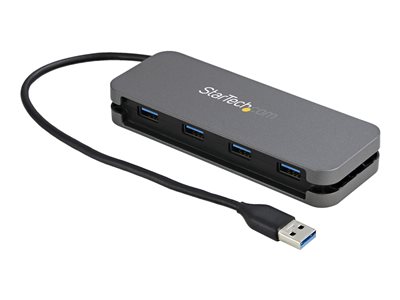  STARTECH.COM  Hub USB 3.0 de 4 Puertos USB-A  - Ladrón USB 3.1 Gen 1 SuperSpeed de 5Gbps Portátil Tipo A - Alimentado por el Bus USB - Concentrador USBHB30AM4AB