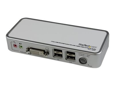  STARTECH.COM  Juego de Conmutador KVM de 2 puertos con todo incluido - USB - Audio y Vídeo DVI - conmutador KVM / audio / USB - 2 puertosSV211KDVIEU