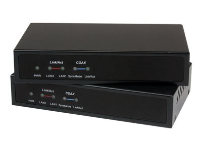  STARTECH.COM  Juego Kit Extensor de Gigabit LAN Ethernet a través de Coaxial No Administrado - 2,4Km - módem de corto alcance - GigEEOC1110K
