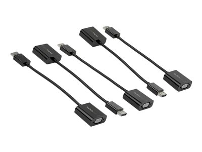  STARTECH.COM  Paquete de 5 Adaptadores DisplayPort a VGA - Dongle Adaptador Activo DisplayPort 1.2 DP Digital a VGA Analógico - Adaptador de monitor DisplayPort macho a VGA hembra (DP2VGA3X5) - adaptador de vídeo - DisplayPort a HD-15 (VGA) - 10 cmDP2VGA3X5