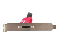 StarTech.com Platina Bracket Adaptadora de 1 Puerto SATA a eSATA para Placa Base - SATA interno a panel externo - 30 cm