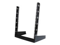 StarTech.com Rack Armario Bastidor Abierto de Escritorio Desktop Sobremesa de 2 Columnas 12U 0,5m Negro - rack - 12U