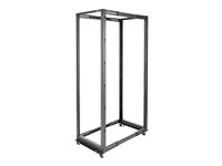 StarTech.com Rack de Marco Abierto con Profundidad Ajustable de 4 Columnas 42U y 19 Pulgadas con Ruedas - con Profundidad Ajustable de 23 a 41 Pulgadas - Armario Rack Autoportante (4POSTRACK42) - rack - 42U