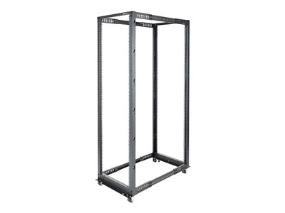  STARTECH.COM  Rack de Marco Abierto con Profundidad Ajustable de 4 Columnas 42U y 19 Pulgadas con Ruedas - con Profundidad Ajustable de 23 a 41 Pulgadas - Armario Rack Autoportante (4POSTRACK42) - rack - 42U4POSTRACK42