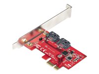 StarTech.com SATA PCIe Card, 2 Port PCIe SATA Expansion card, 6Gbps SATA Card, Full/Low Profile, PCI Express to SATA Adapter, ASM1061 Non-Raid SATA Controller Card - PCIe to SATA Converter (2P6G-PCIE-SATA-CARD) - controlador de almacenamiento - SATA 6Gb/s - PCIe 2.0 x1
