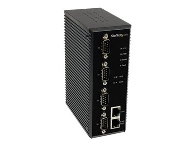  STARTECH.COM  Servidor Industrial de Dispositivos Serie de 4 Puertos Seriales RS-232/422/485 a Ethernet con IP y PoE - 2x Puertos 10/100 - servidor de dispositivoNETRS42348PD