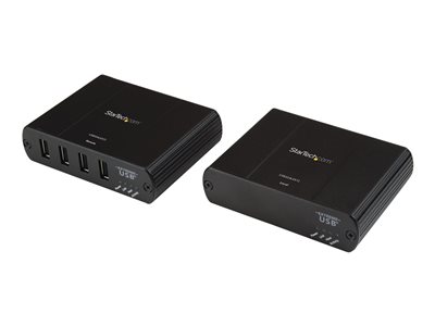  STARTECH.COM  Sistema Extensor de USB 2.0 de 4 Puertos por Red LAN Gigabit o por Conexión Directa de Cable Ethernet RJ45 Cat5e Cat6- 100m - prolongadorUSB2G4LEXT2