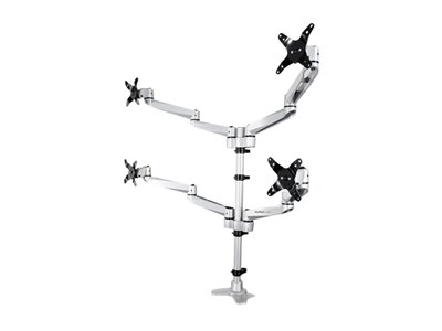  STARTECH.COM  Soporte de Montaje para Cuatro Monitores - Montura con 4 Brazos Articulados de Movimiento Total - VESA hasta 27