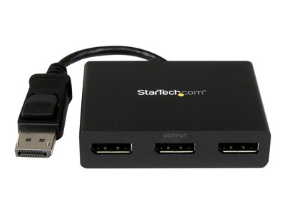  STARTECH.COM  Splitter Multiplicador Divisor DisplayPort de 3 Puertos Triple Head - Hub MST - bifurcador de vídeo - 3 puertosMSTDP123DP