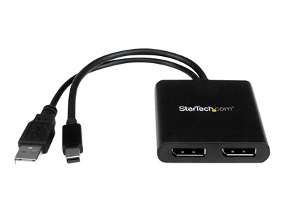  STARTECH.COM  Splitter Multiplicador Mini DP 1.2 a 2 puertos DisplayPort - Hub MST - bifurcador de vídeo - 2 puertosMSTMDP122DP