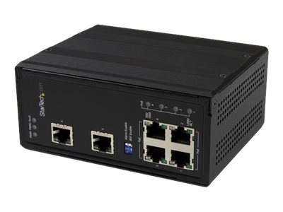  STARTECH.COM  Switch Conmutador Ethernet Industrial no-administrado de 6 Puertos Gigabit - 4x PoE Regulador de Voltaje - Montaje Pared DIN - conmutadorIES61002POE