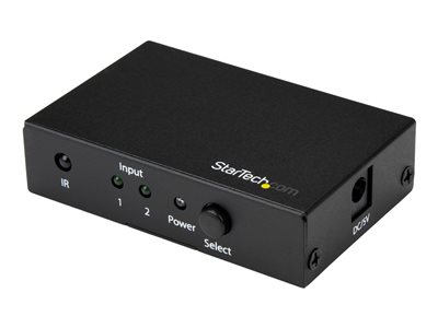 STARTECH.COM  Switch Conmutador HDMI de 2 Puertos - Selector HDMI 4K 60Hz Ultra HD - interruptor de vídeo/audio - 2 puertosVS221HD20