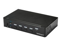 StarTech.com Switch Conmutador KVM de 4 Puertos HDMI 1080p con Hub USB 3.0 para Periféricos - conmutador KVM / USB - 4 puertos - montaje en rack