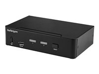 StarTech.com Switch Conmutador KVM DisplayPort de 2 Puertos - 4K 60Hz - Switch KVM DisplayPort 1.2 - conmutador KVM / audio / USB - 2 puertos - Conforme a la TAA